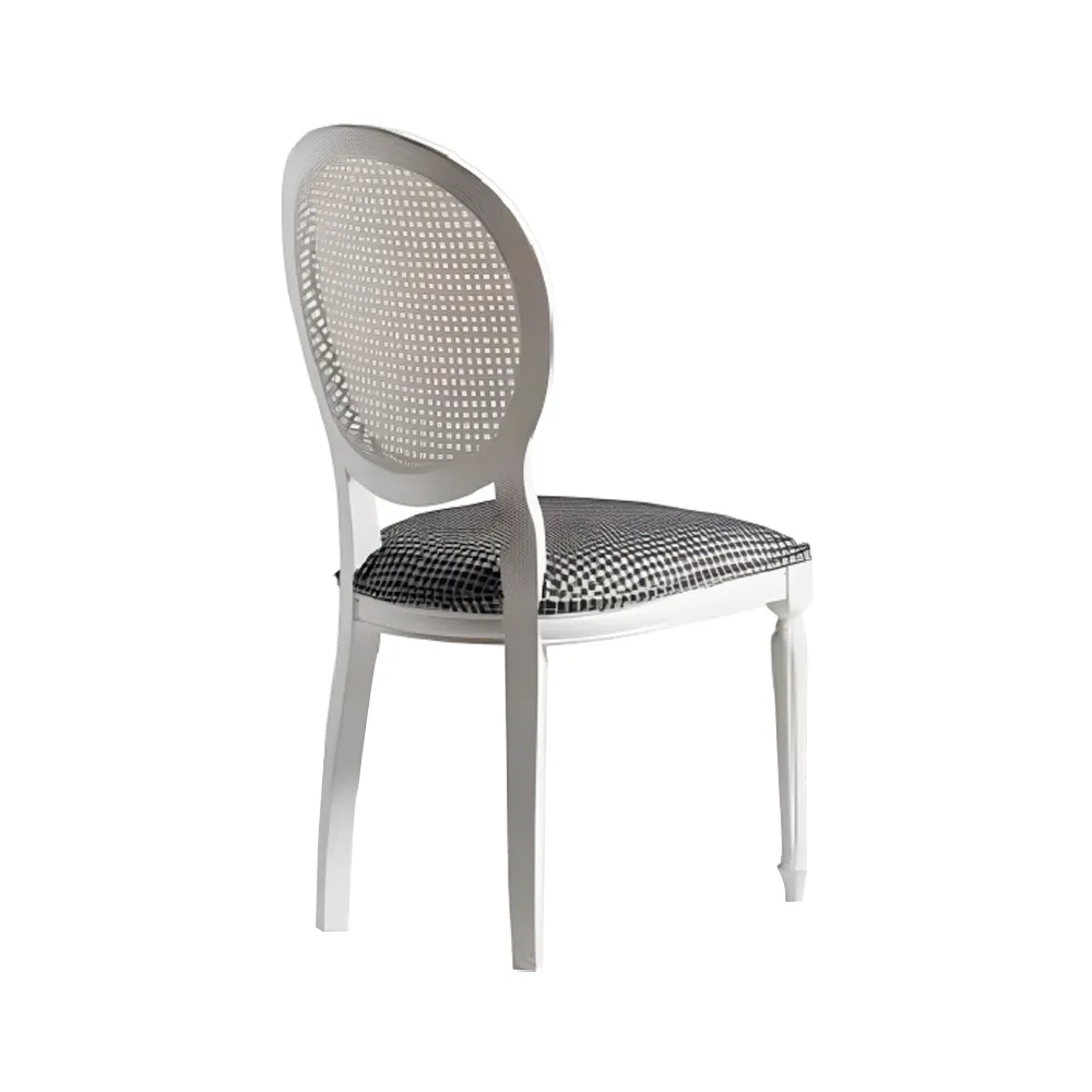 Upholstered chair white wooden chair dining room chair kitchen chair wooden chair