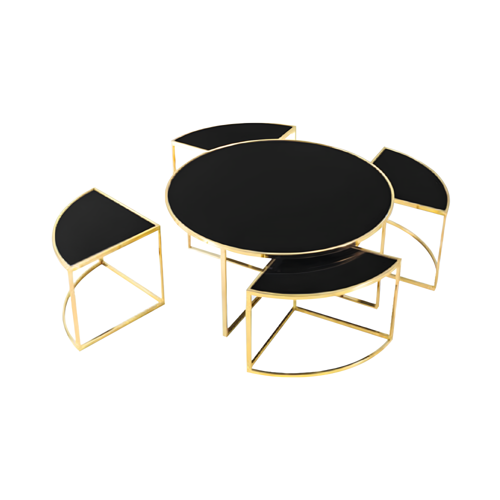 Coffee tables Complete tables Side tables Sofa tables 5pcs Black