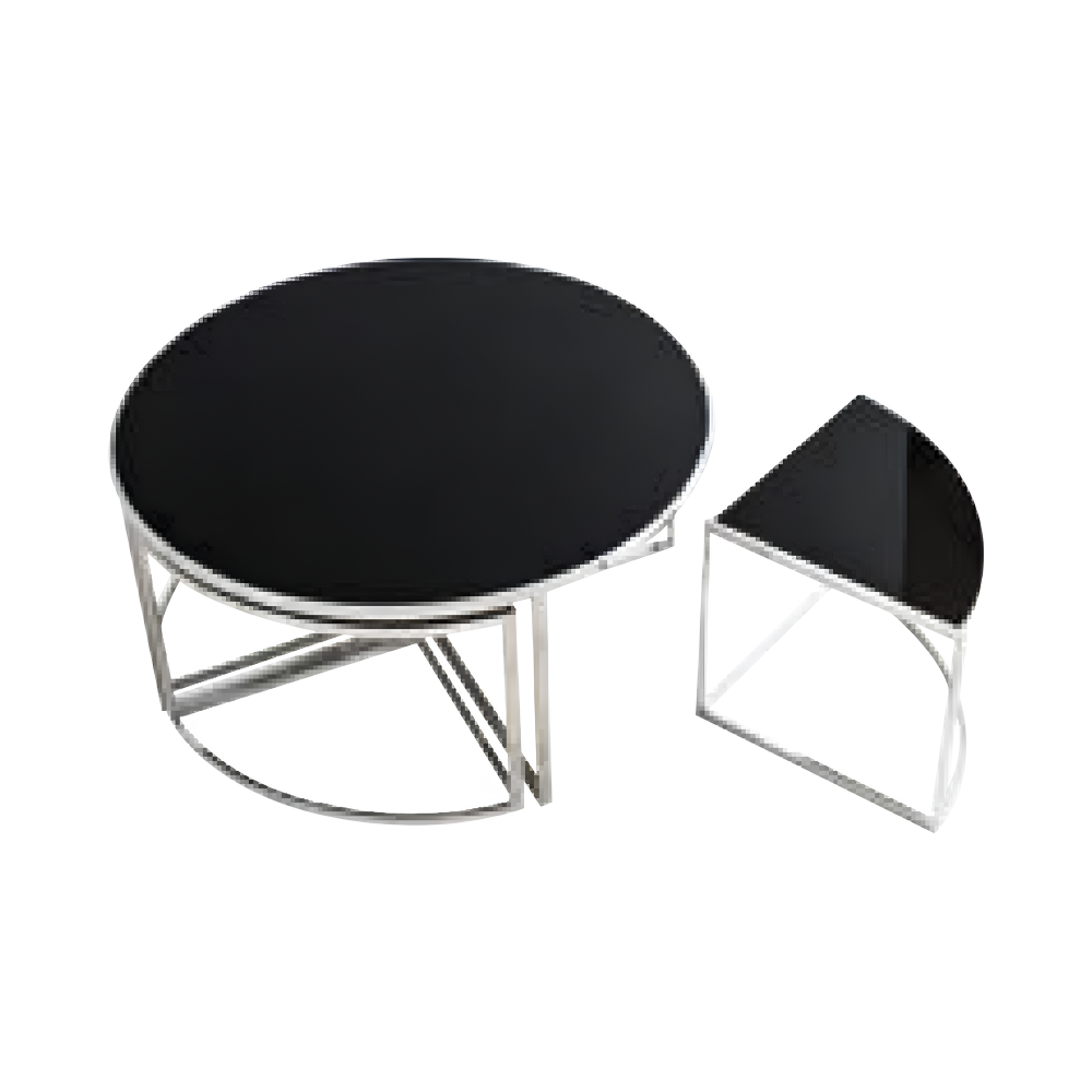 Black Complete Coffee Tables Side Tables Sofa Tables 5pcs