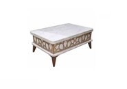 White coffee table living room side tables extendable table top