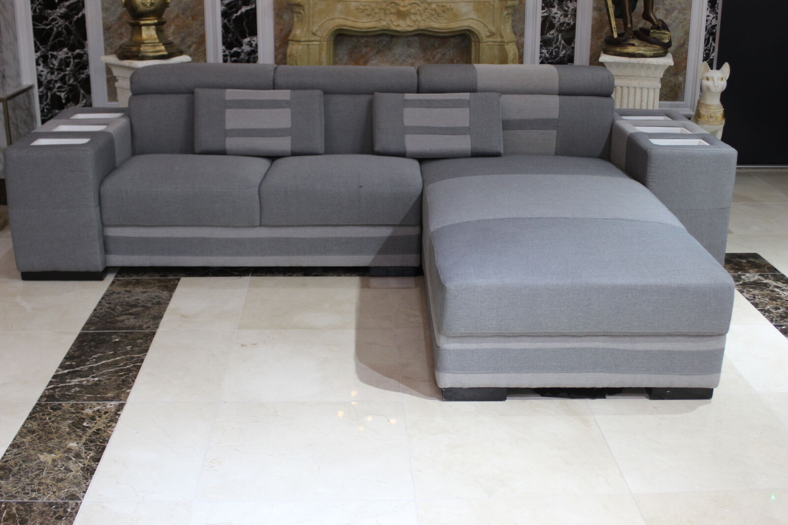 Sofa Fabric L Shape Couch Living Area Corner Sofa Set Modern Couches On Stock