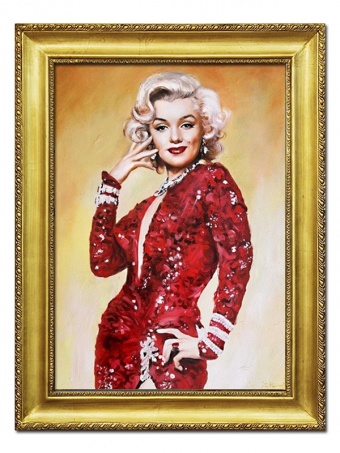 Glamorous Diva Handmade Oil Paintings Canvas Oil Painting Image G17419