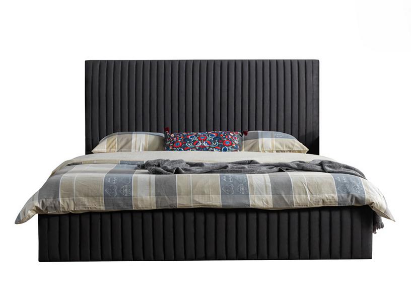 Modern upholstered bed bed frame double bed 180x200 black marriage bed