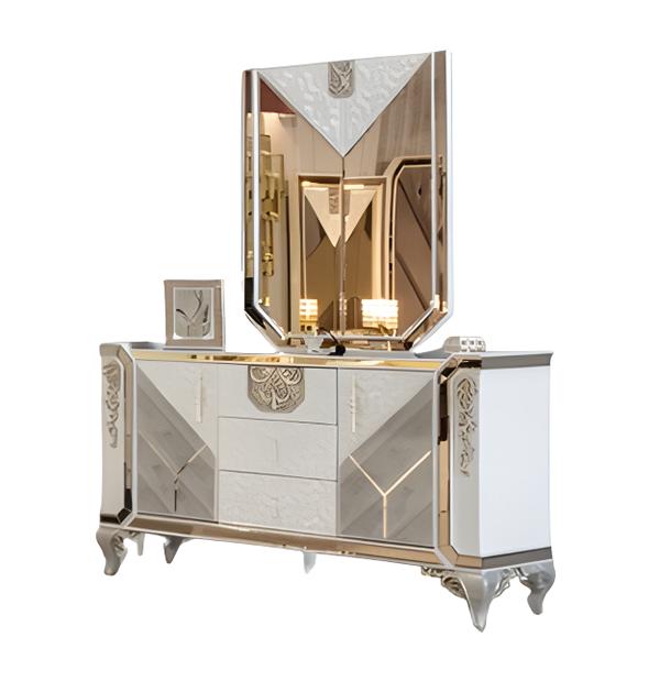 Luxury dressers with mirror White Modern furniture Bedroom