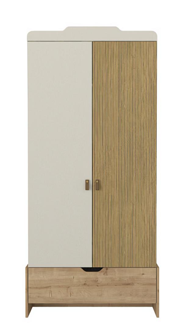 Wardrobe Youth Room Modern Furniture White Wood Luxury Design Beige Cabinets