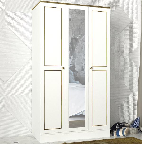 Bedroom wardrobe wood luxury design white modern furniture