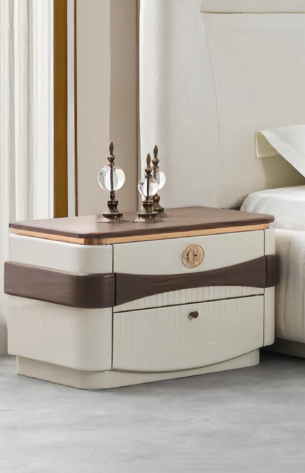 Nightstand Luxury Bedroom Chest of Drawers Wooden Furniture Side Table