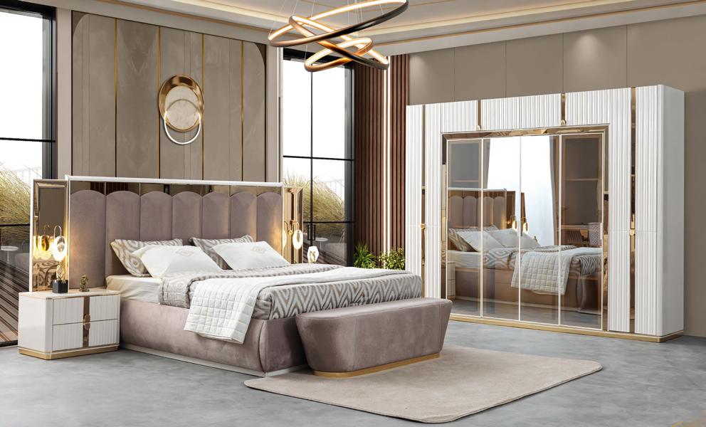 Stylish bedroom set 5-piece bedroom furniture ensemble