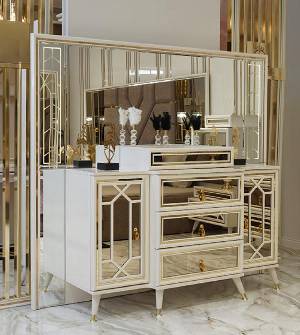 Chest of drawers luxury wooden furniture design modern bedroom fixture cabinet