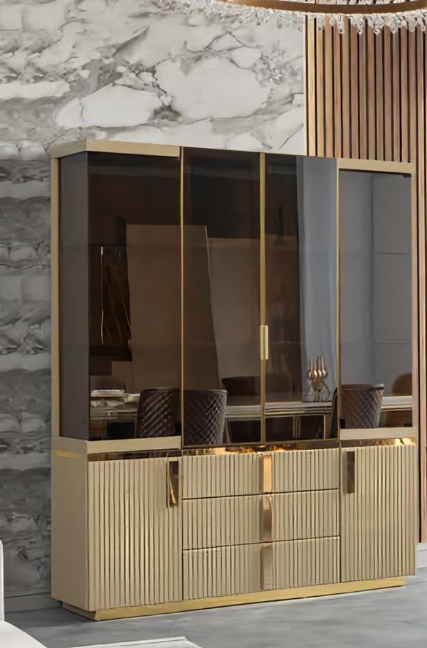 Living room display cabinet wood glass cupboard luxury furniture modern display cabinets wooden furniture