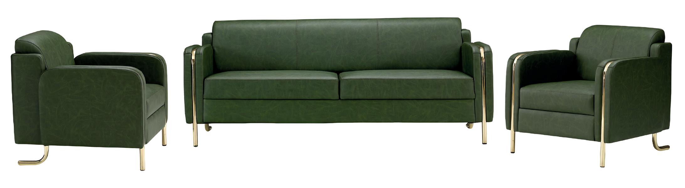 3-piece Sofa Set Living Room Luxury Leather Sofas Upholstered Armchair Suite Design New
