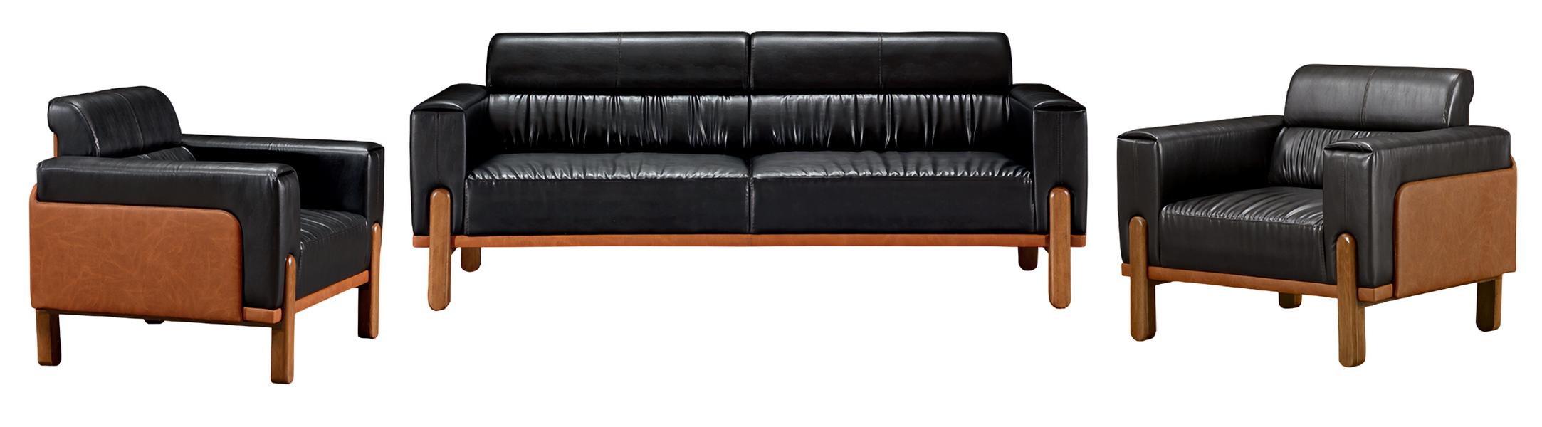 Living Room Set 3-piece Sofa 1+1+2 Seater Upholstered Leather Relax Modern New