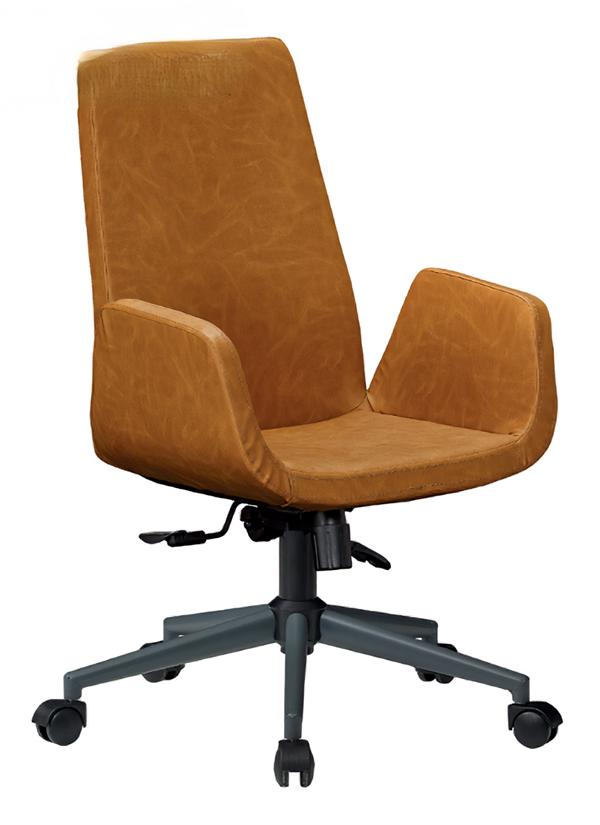 Chef office chair wooden study armchair furniture brown swivel conference