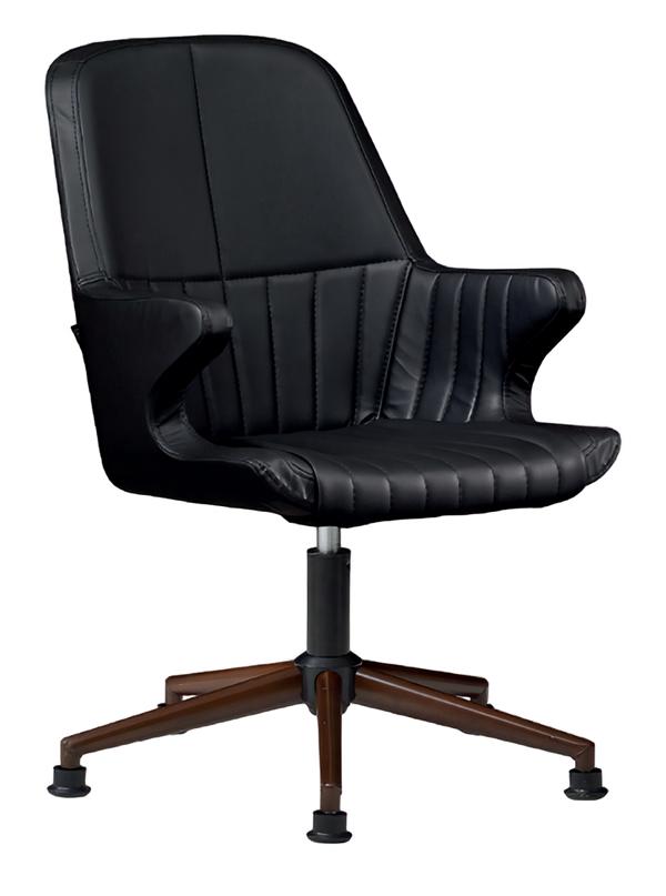 Office armchair leather upholstered swivel computer chairs conference