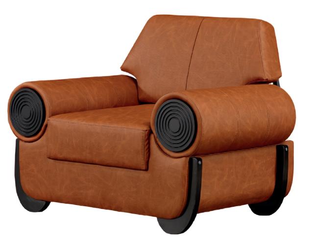 Orange Armchair Modern Upholstery Wood Luxury Living Room Solid Color Aesthetics Elegance