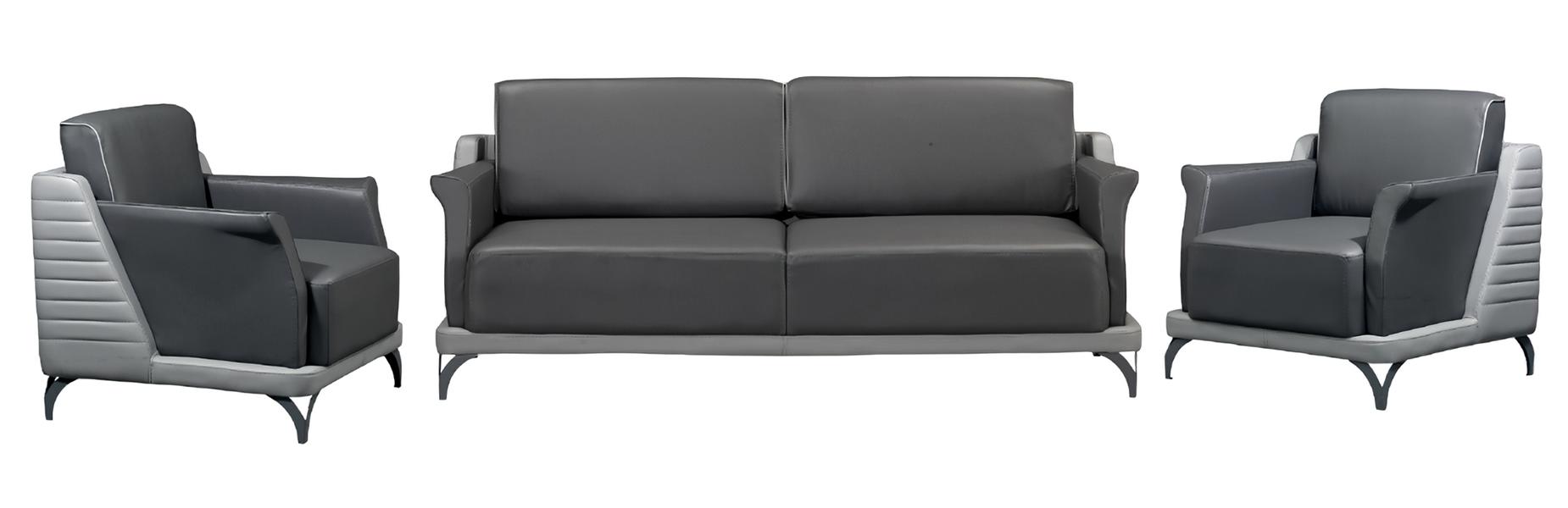 3-piece sofa set 3+1+1 seaters leather sofa upholstery living room