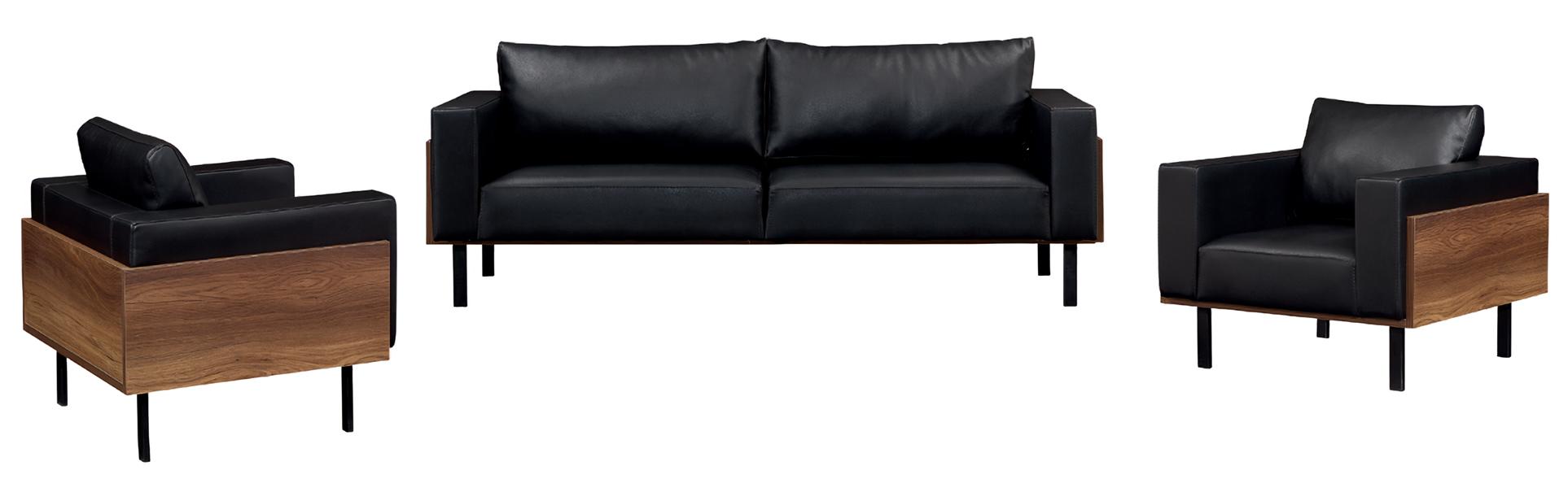 3-piece sofa set 3+1+1 upholstered armchair living room luxury leather modern new