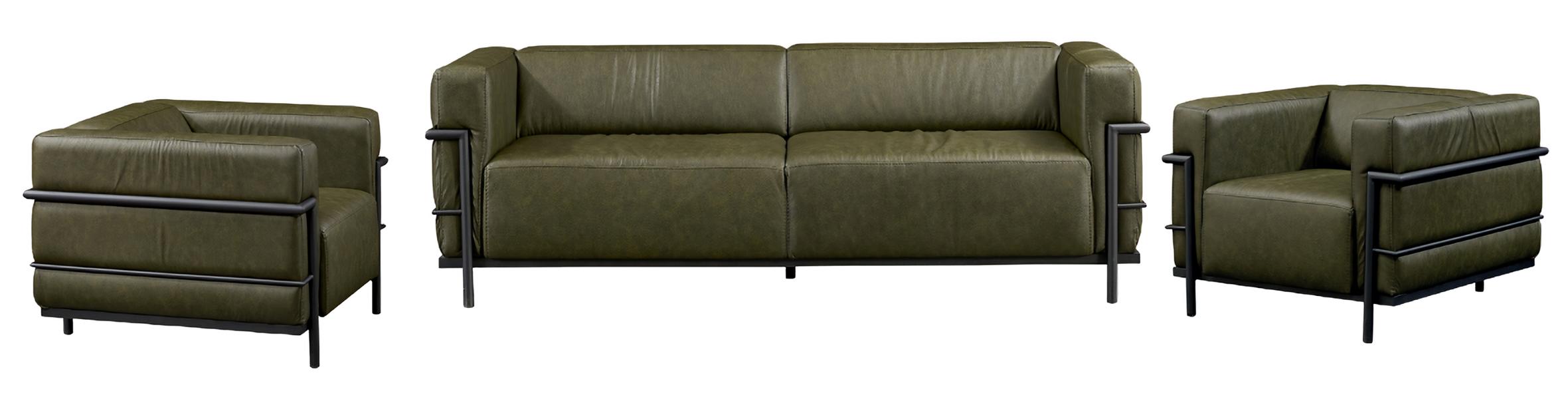 Living room sofa set 3+1+1 seat leather sofa armchair upholstery set 3 pieces new