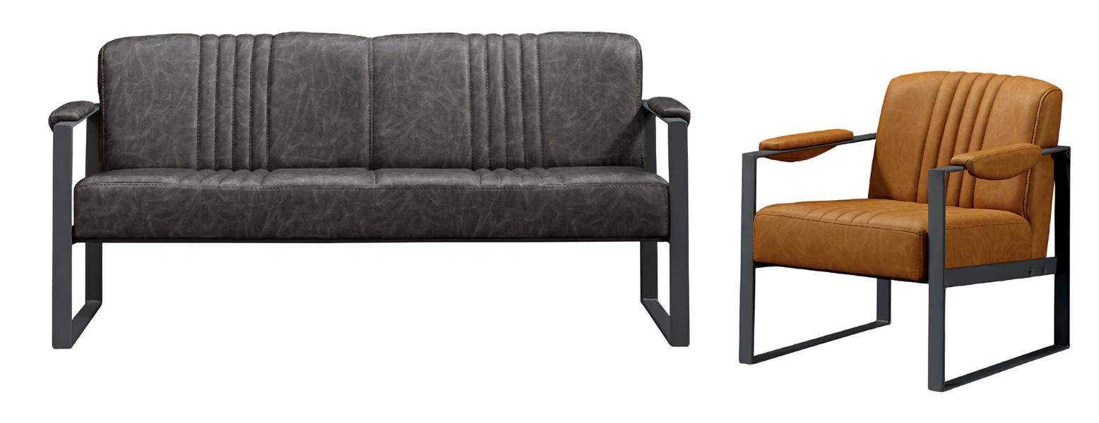 2-piece living room sofa set 3+1 seat upholstered luxury armchair modern couch