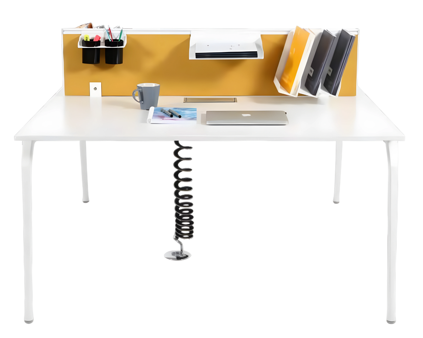 Stylish partition desk divider desk textile partition yellow