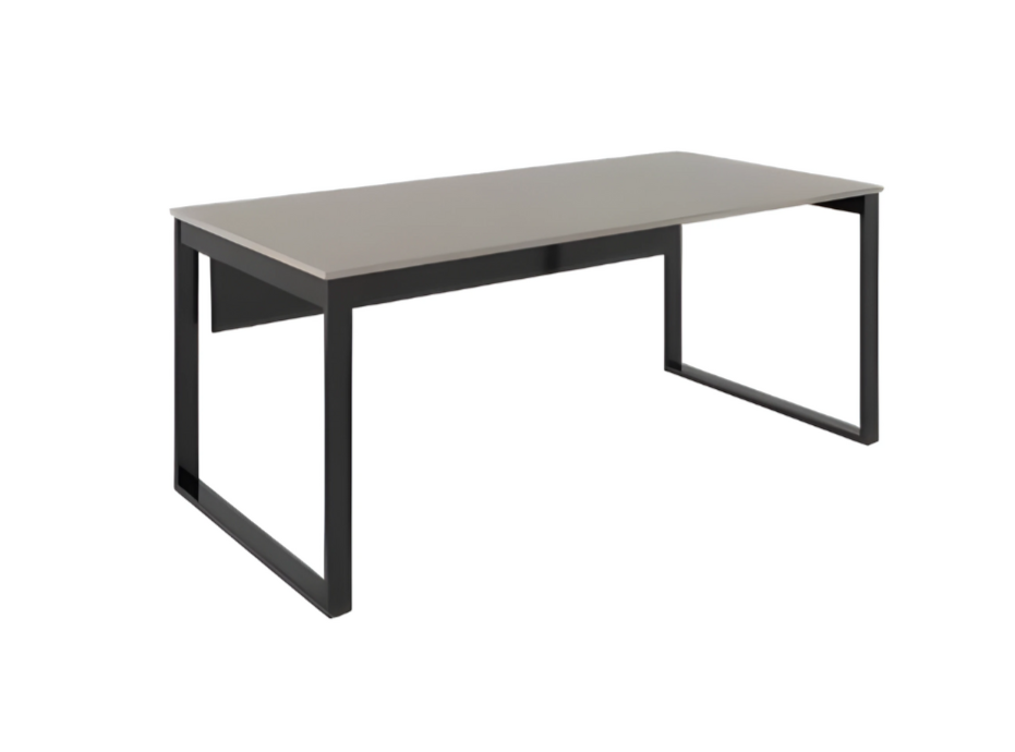 Modern work desk black gray luxury work atmosphere stainless steel furniture