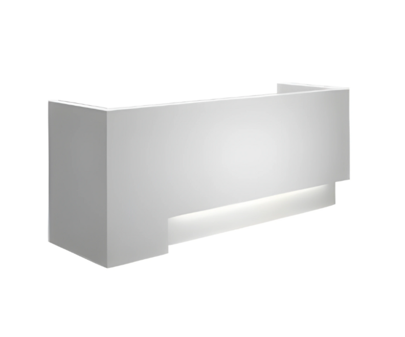 Elegant white reception desk office furniture wood reception workspace