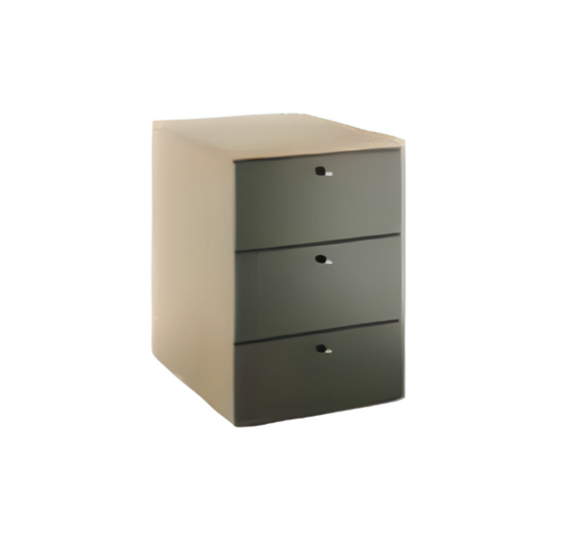 Modern chest of drawers brown gray small stylish office furniture workspace