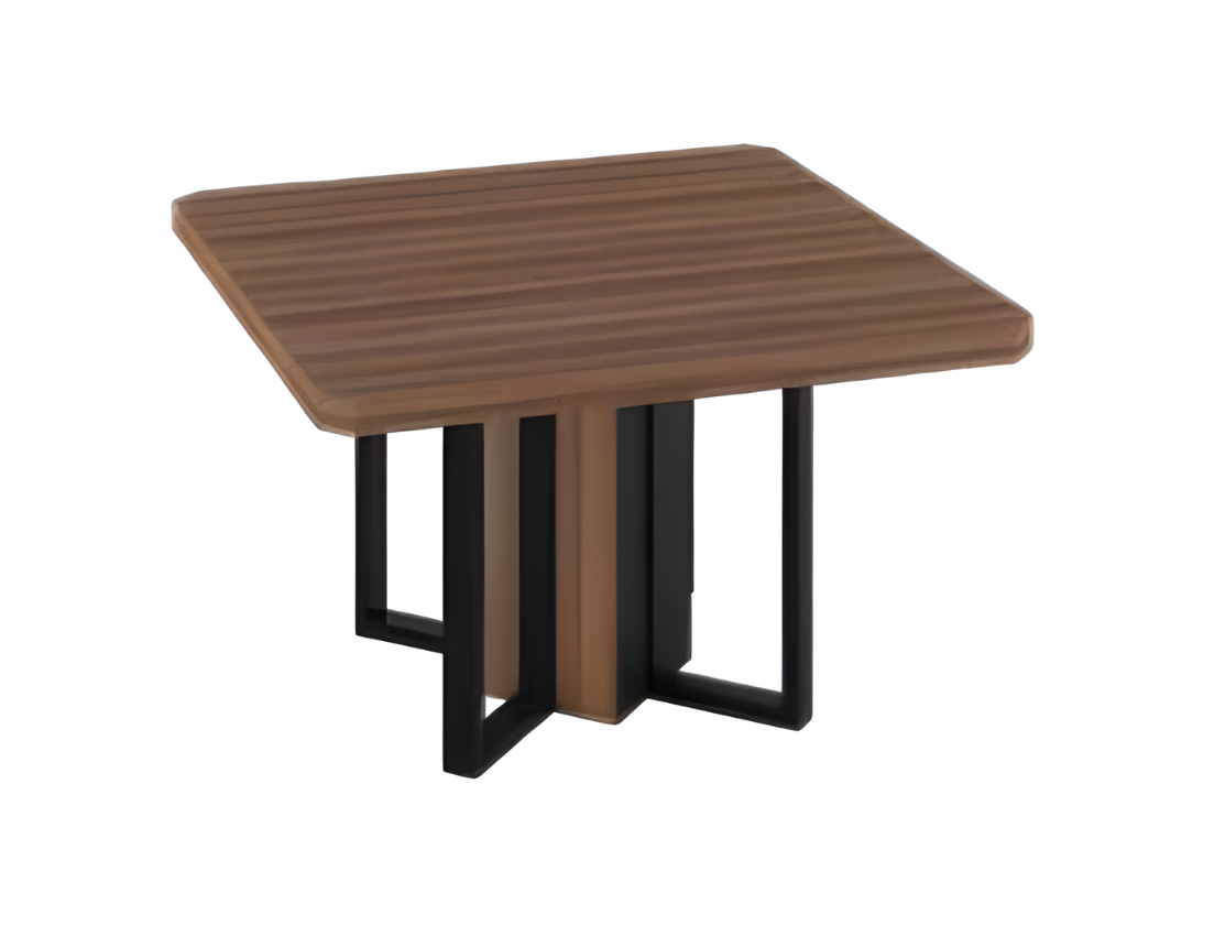 Designer conference table brown square small table wooden tabletop