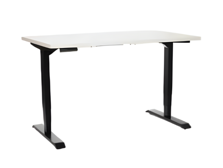 Stylish Desk White Black Height Adjustable Workplace Table