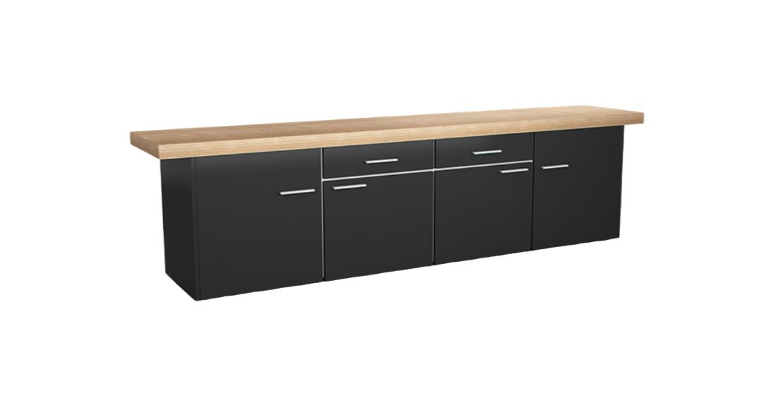 Stylish office file cabinet black brown wooden furniture workspace furniture