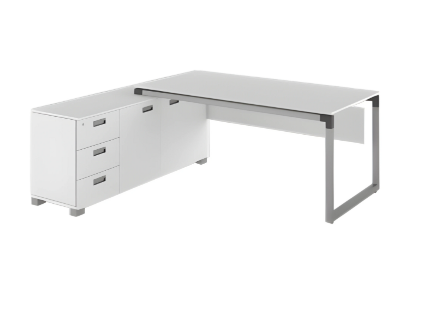 Modern corner desk white office furniture stylish wooden work table desk