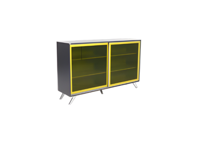 Stylish filing cabinet gray yellow luxurious office furniture wooden office cabinets