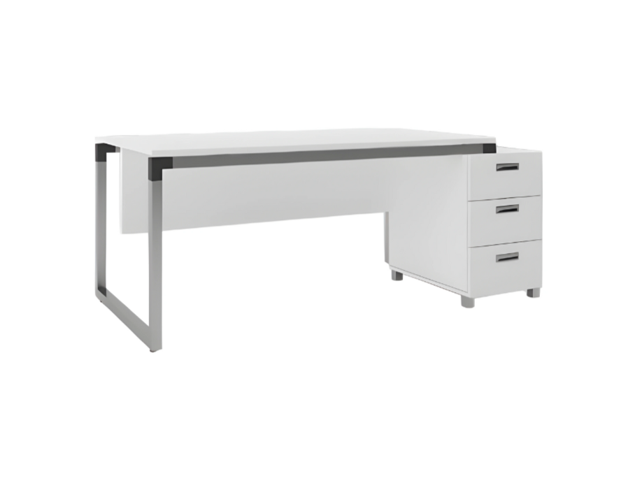 Desk office furniture setup tables white 143x80 office setup