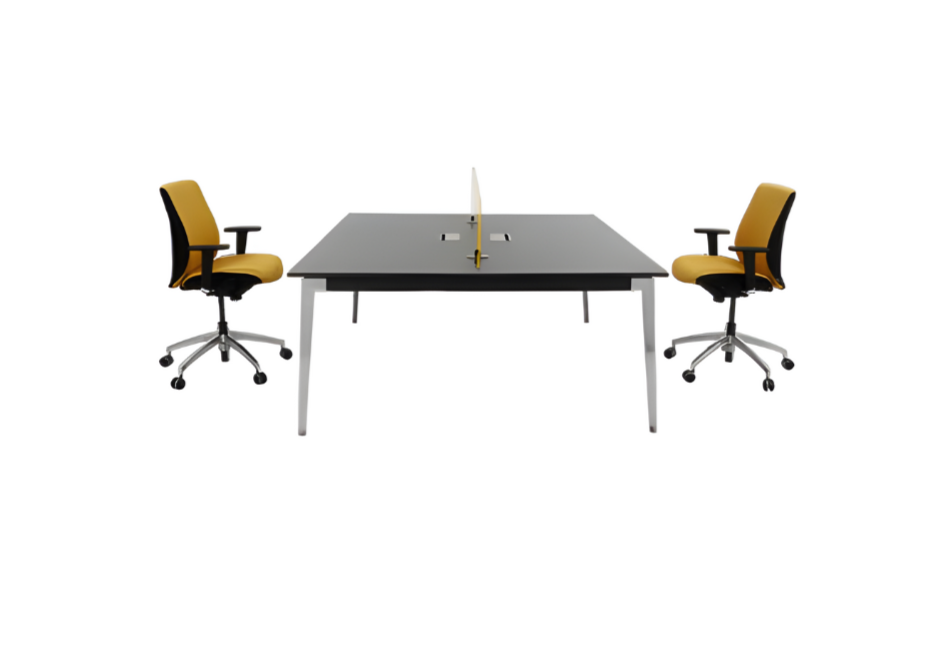 Stylish office desk gray luxury wooden furniture workspace writing desk