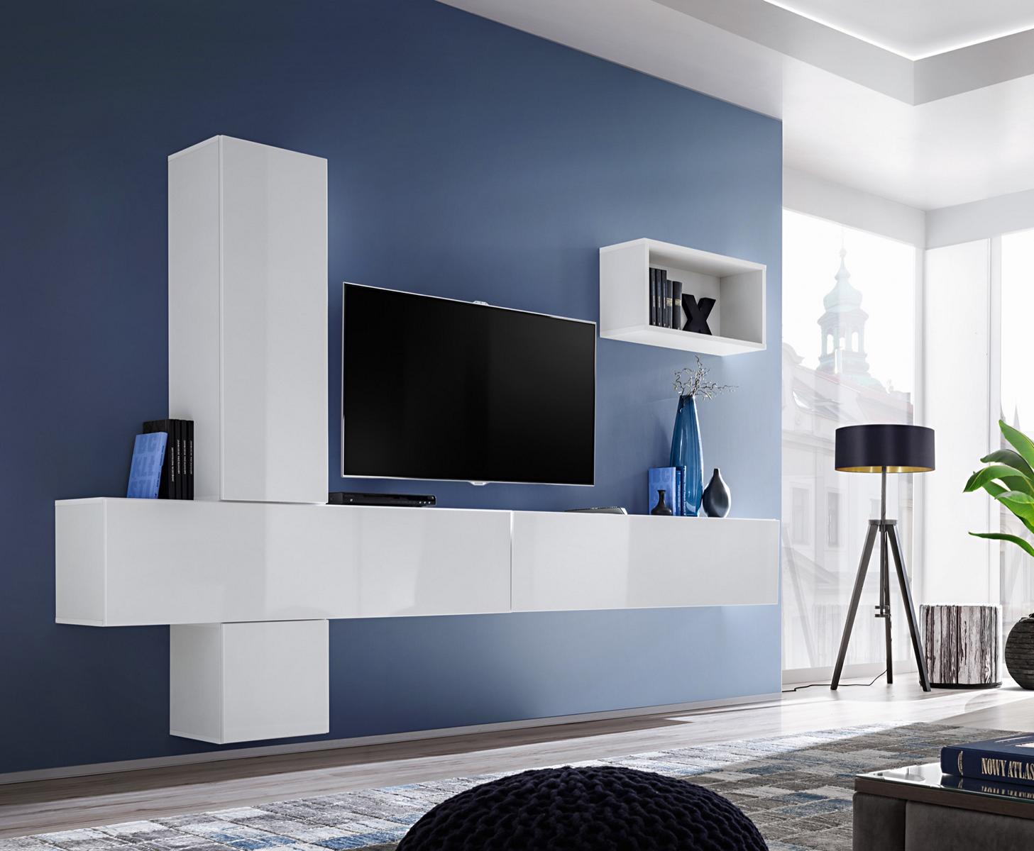 Living Room TV Stand Designer Complete Set Wall Shelf Modern Furniture