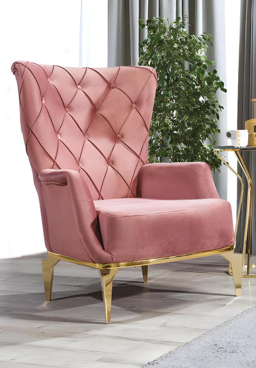 Chesterfield Rosa Lounge Chair Designer Upholstered Single Luxury Furniture