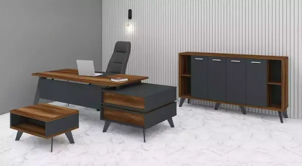 Office furniture complete set 3-piece home office furniture desk cabinet