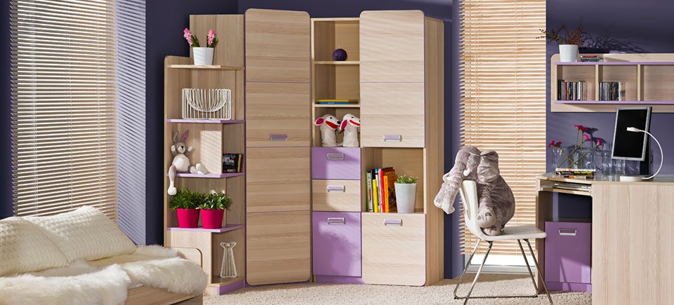 Complete youth room children\'s room corner cabinet desk shelf cabinet NEW