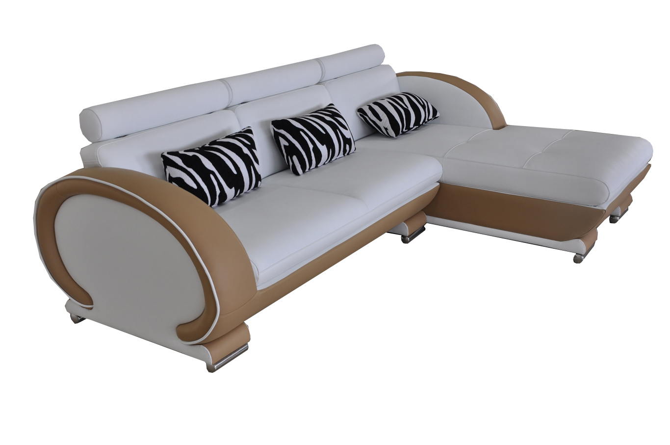 Corner sofa leather + USB corner set living corner landscape L shape design upholstery new