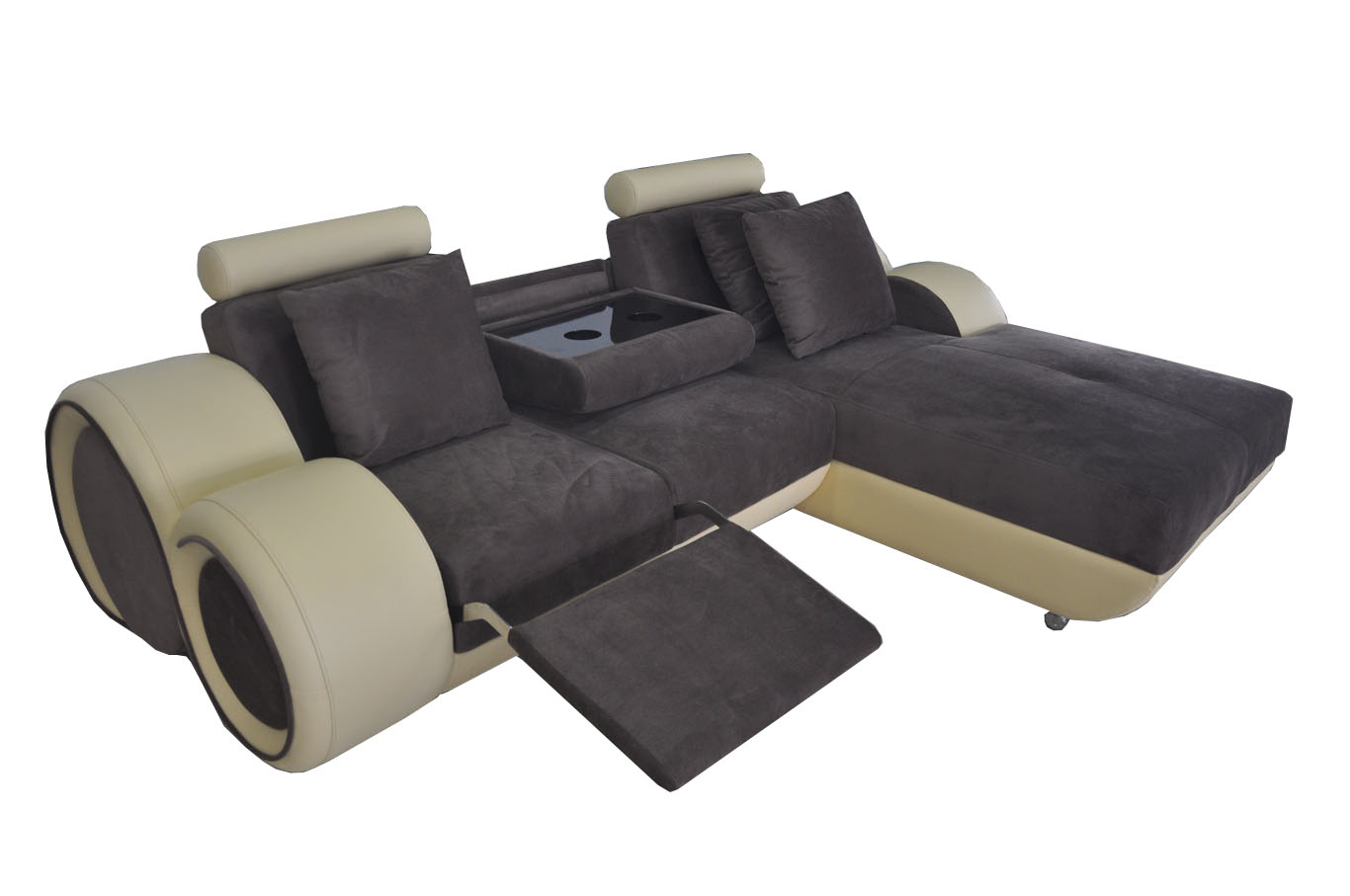 Design Corner Sofa with USB Leather Corner Set Corner Landscape Upholstery L Shape Velvet