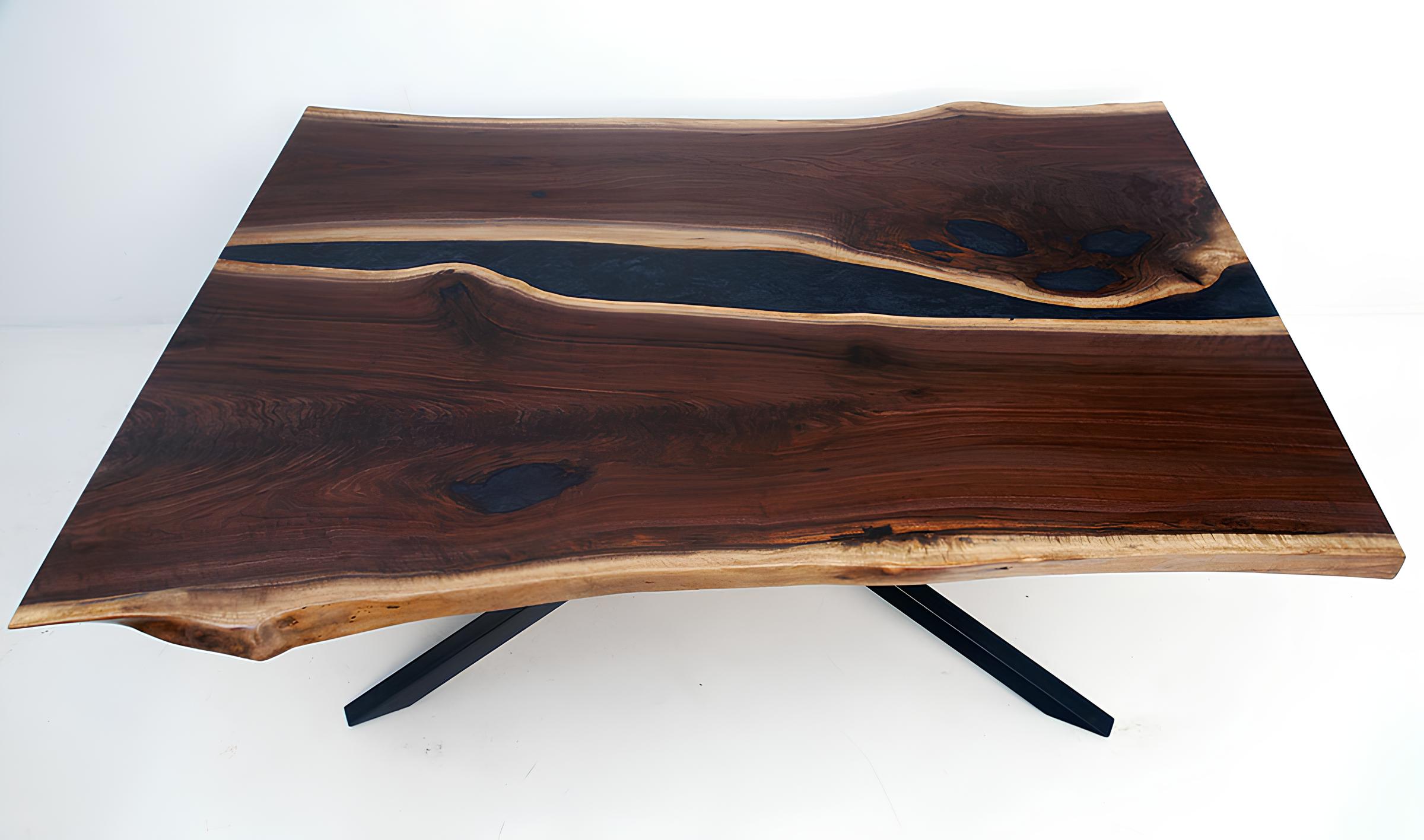 Epoxy resin custom table flow real wood price per square meter tables