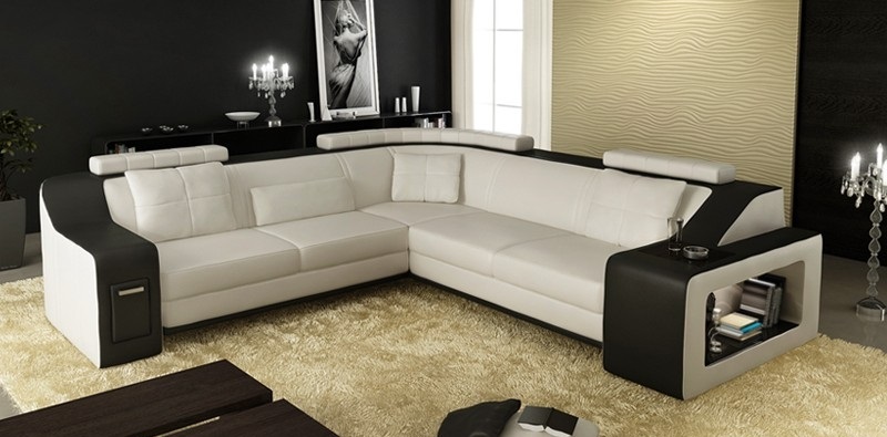Corner sofa leather textile couch USB upholstery living landscape L set seating new