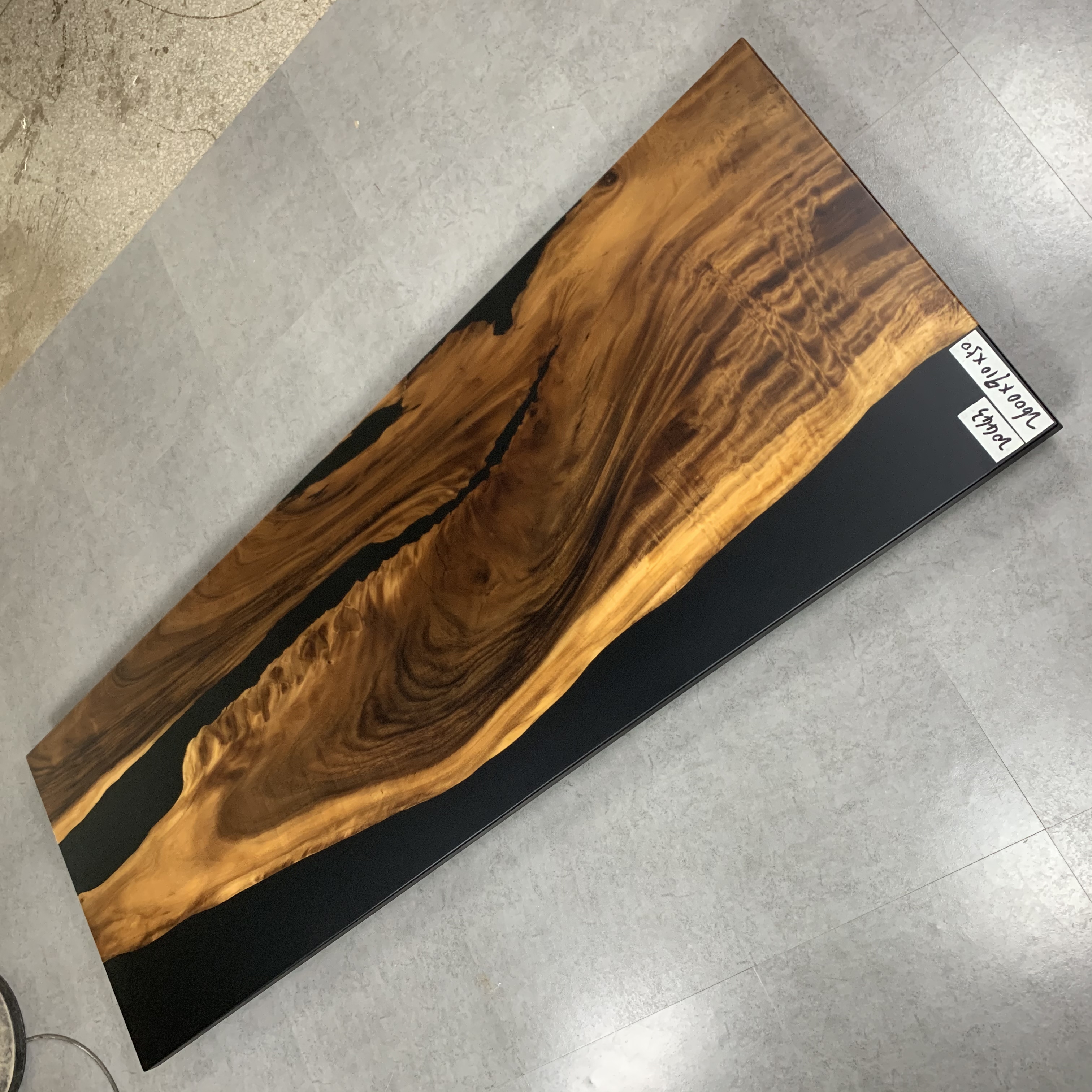epoxy resin dining table real wood solid furniture waterfall epoxy table 260x91cm