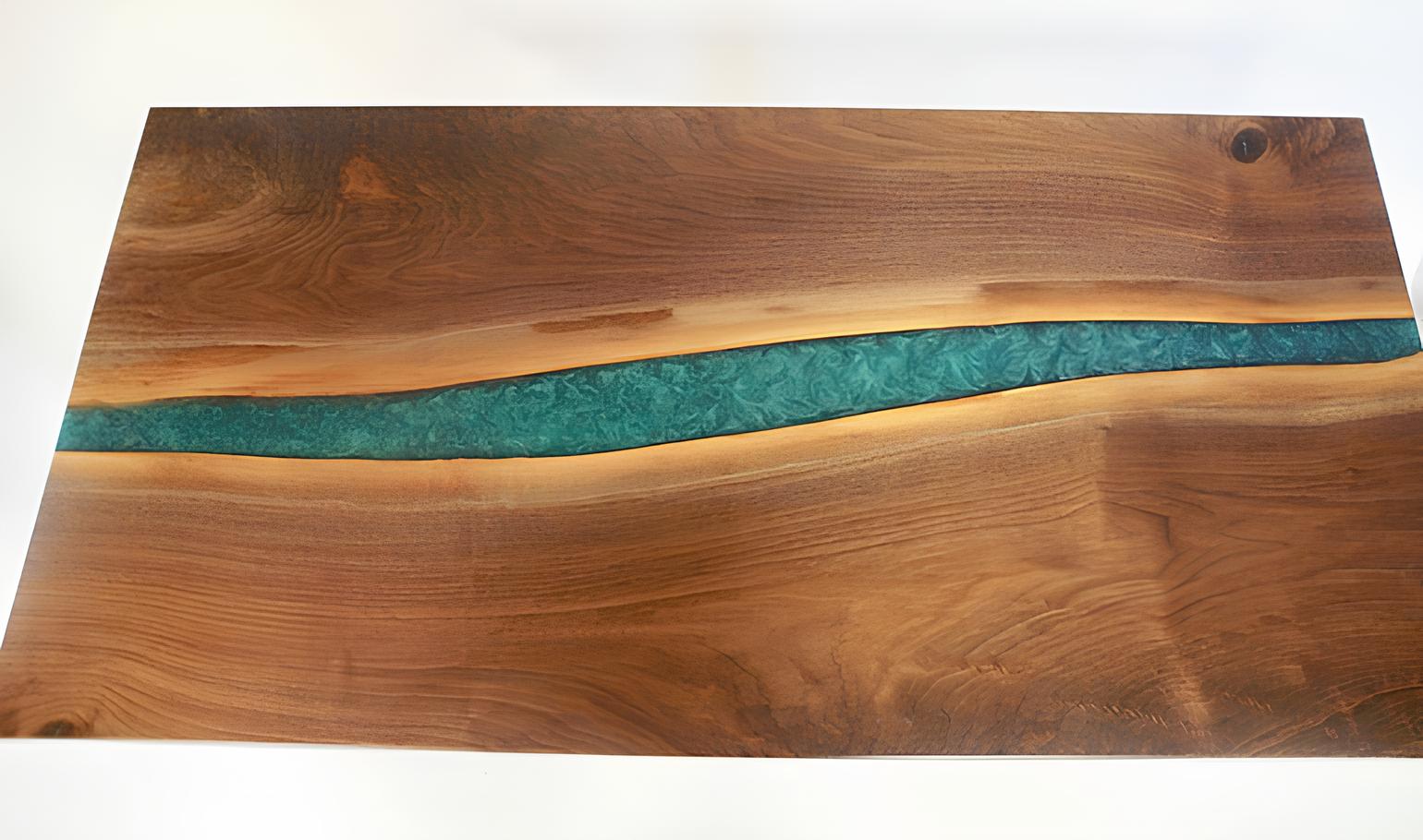 Real wood epoxy river table black water epoxy furniture solid