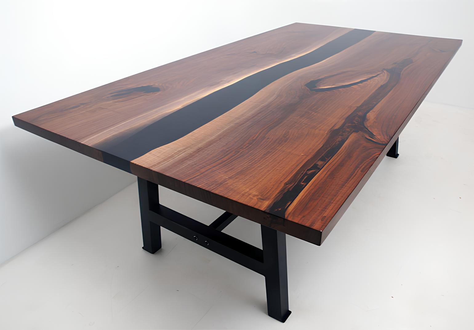 dining table waterfall tables epoxy resin real wood solid furniture epoxy table new