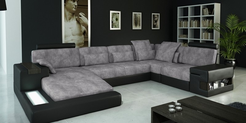 Design Leather Sofa Couch Upholstered Set Living Room Landscape Sofas Couches with USB