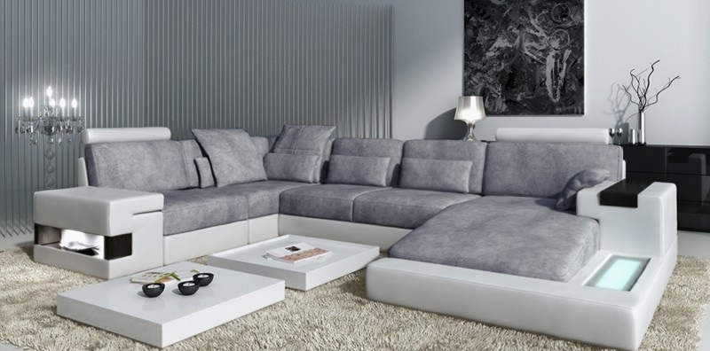 Textile sofa USB upholstered corner couch set living landscape leather sofa designer couch
