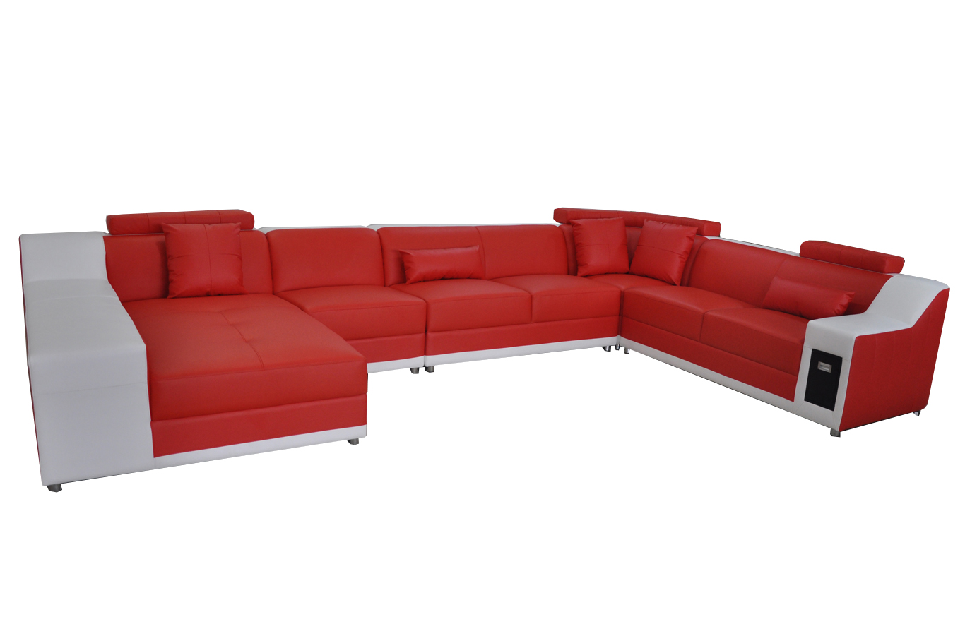 Leather landscape sofa with USB, upholstered furniture set sofas seating sets new.