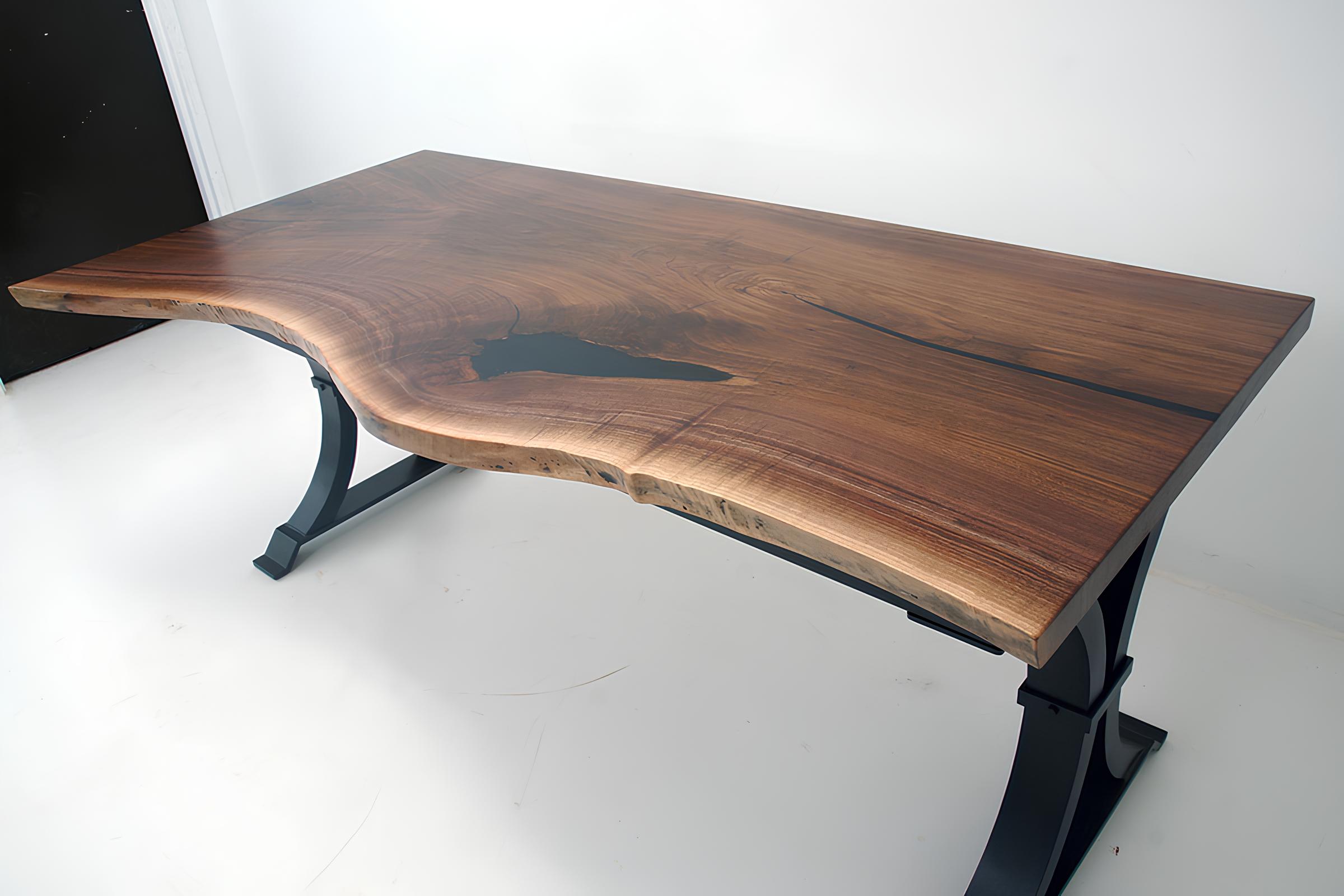 dining table epoxy resin real solid wood furniture waterfall epoxy table 200x90 new