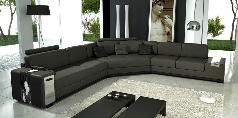 Leather sofa corner sofa with USB upholstery designer corner set living landscape Lima